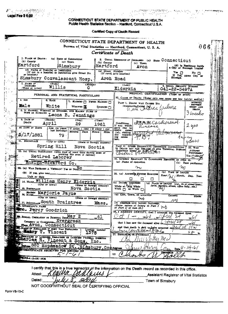 find your ancestors death records