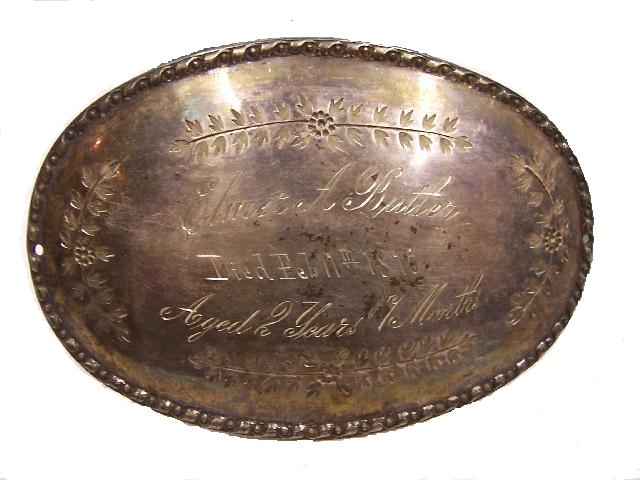 Free Death Record on the Coffin Plate of Elmer A Butler and Eddie G Butler is Free Genealogy