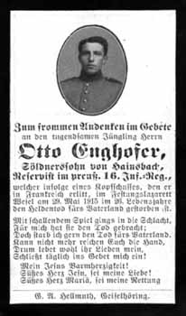 Death Record of Otto Enghofer