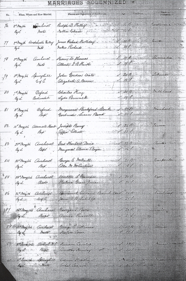Cumberland County Marriage Records